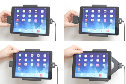 Brodit Halter mit Federverriegelung, Apple iPad 5th Gen (A1822, A1823)/9.7 6th Gen (A1893, A1954)/9.7 New/Air (A1474, A1475, A1476)