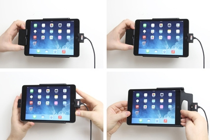 Brodit Halter mit Federverriegelung, Apple iPad Mini 2 (A1489, A1490, A1491)/3 (A1599, A1600)/Retina