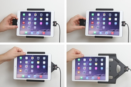 Brodit Halter mit Federverriegelung, Apple iPad Air 2 (A1566, A1567)/Pro 9.7 (A1673, A1674, A1675)