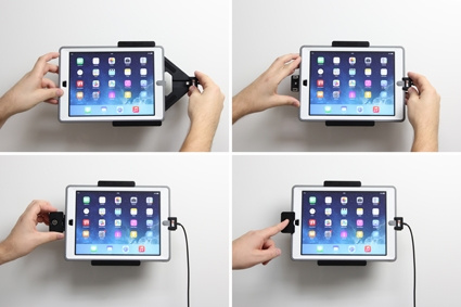 Brodit Halter mit Schlüsselsperre, Apple iPad 5th Gen (A1822, A1823)/9.7 6th Gen (A1893, A1954)/9.7 New/Air (A1474, A1475, A1476)