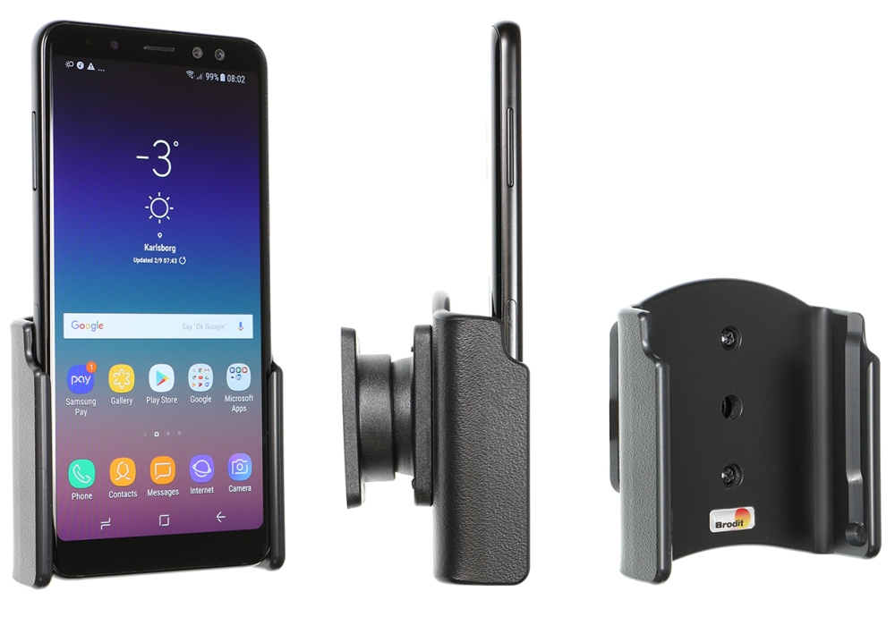 Brodit Passivhalterung mit Kugelgelenk, Samsung Galaxy A8 (2018)