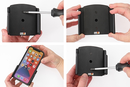 Brodit Passivhalterung mit Kugelgelenk, Apple iPhone 12/12 Pro/12 Pro Max/13/13 Pro/13 Pro Max/14/14 Pro/14 Pro Max/15/15 Plus/15 Pro/15 Pro Max/16/16 Plus/16 Pro/16 Pro Max/16e
