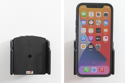 Brodit Passivhalterung mit Kugelgelenk, Apple iPhone 12/12 Pro/12 Pro Max/13/13 Pro/13 Pro Max/14/14 Pro/14 Pro Max/15/15 Plus/15 Pro/15 Pro Max/16/16 Plus/16 Pro/16 Pro Max/16e