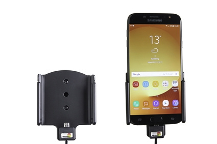 Brodit Aktivhalterung mit Zigarettenanzünderstecker, Samsung Galaxy J7 (2017) Sm-J730F