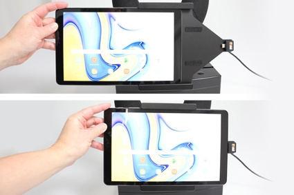 Brodit Aktivhalterung mit Zigarettenanzünderstecker, Samsung Galaxy Tab A 10.5 SM-T590/SM-T595