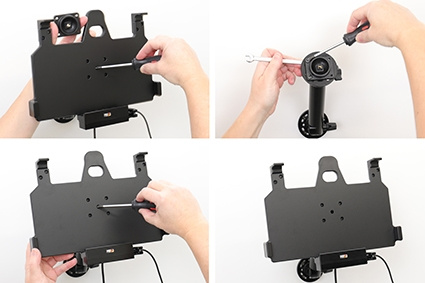 Brodit Aktivhalterung mit Zigarettenanzünderstecker, Samsung Galaxy Tab Active Pro T540/T545/T547/T547U
