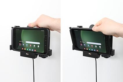 Brodit Aktivhalterung mit Zigarettenanzünderstecker, Samsung Galaxy Tab Active 3 SM-T570/SM-T575/5 SM-X300/SM-X306B