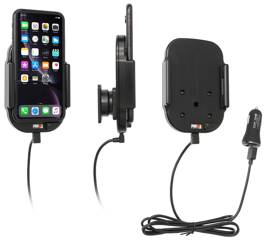 Qi kabelloser aktiver Handyhalter mit Autoladegerät, Apple iPhone 11