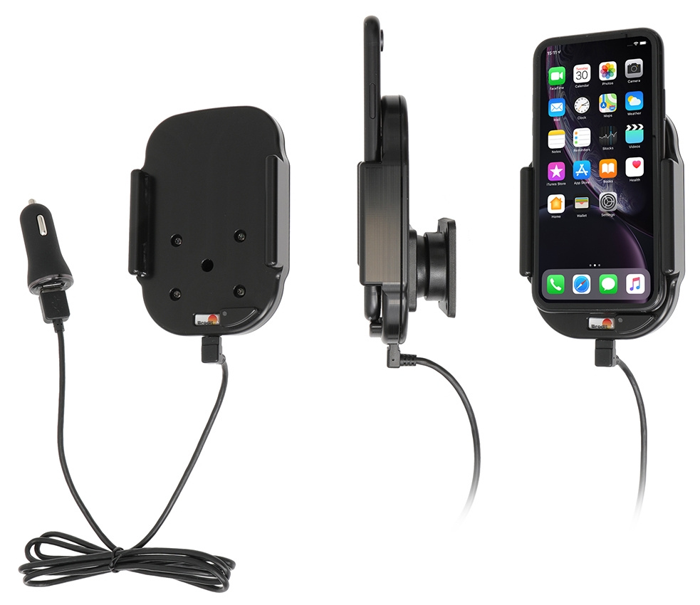 Qi kabelloser aktiver Handyhalter mit Autoladegerät, Apple iPhone 11