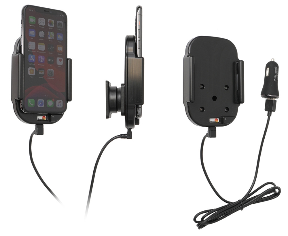 Qi kabelloser aktiver Handyhalter mit Autoladegerät, Apple iPhone 11 Pro