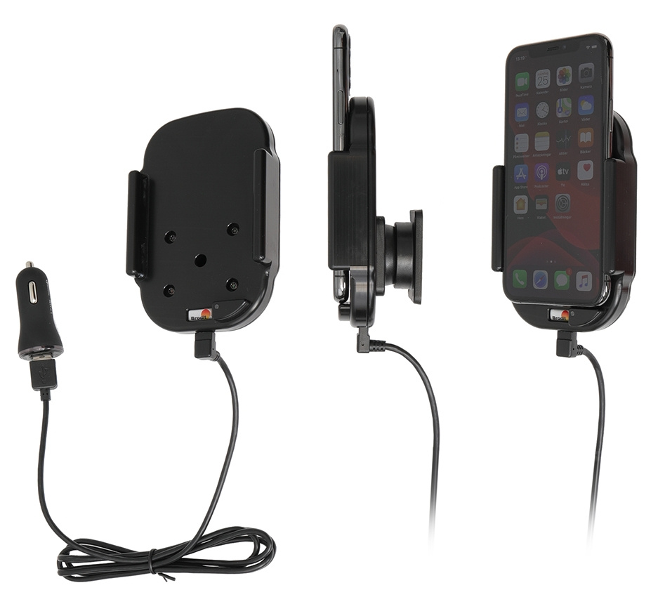 Qi kabelloser aktiver Handyhalter mit Autoladegerät, Apple iPhone 11 Pro