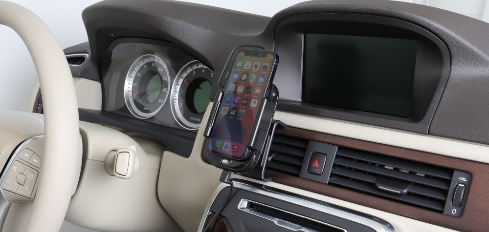 Qi kabelloser aktiver Handyhalter mit Autoladegerät, Apple iPhone 12 Mini