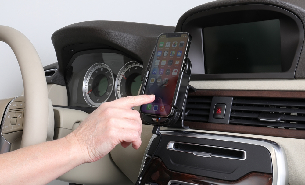 Qi kabelloser aktiver Handyhalter mit Autoladegerät, Apple iPhone 12