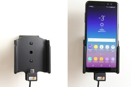 Aktive Halterung mit USB-Kabel und Zigarettenanzünder-Adapter, Samsung Galaxy A8 (2018)