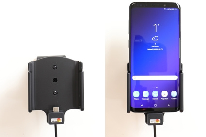 Aktive Halterung mit USB-Kabel und Zigarettenanzünder-Adapter, Samsung Galaxy S9+