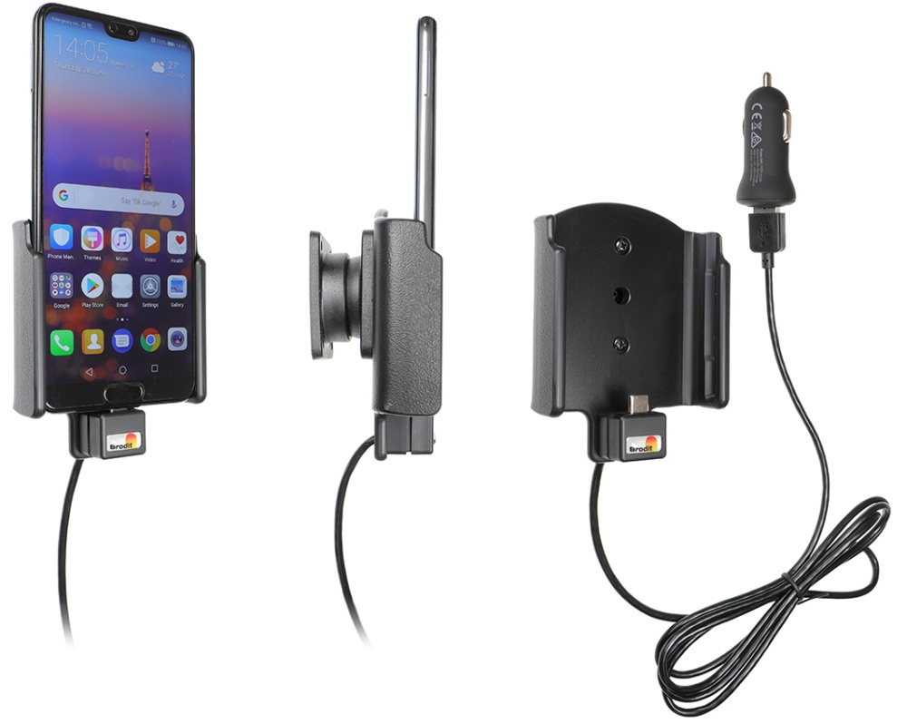 Aktive Halterung mit USB-Kabel und Zigarettenanzünder-Adapter, Huawei P20
