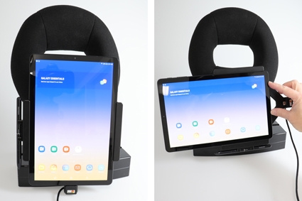 Brodit Aktivhalter mit USB-Kabel und Zigarettenanzünder-Adapter, Samsung Galaxy Tab S4 10.5 SM-T830/SM-T835