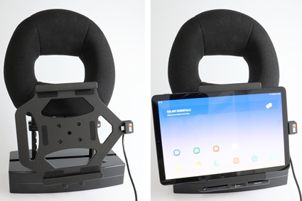 Brodit Aktivhalter mit USB-Kabel und Zigarettenanzünder-Adapter, Samsung Galaxy Tab S4 10.5 SM-T830/SM-T835