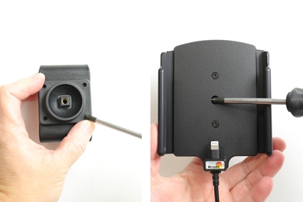 Brodit Aktivhalter mit USB-Kabel und Zigarettenanzünder-Adapter, Apple iPhone 11/11 Pro/11 Pro Max/Xs Max