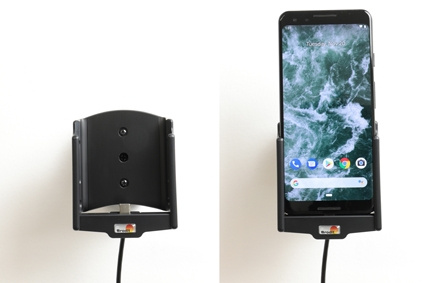 Brodit Aktivhalter mit USB-Kabel und Zigarettenanzünder-Adapter, Google Pixel 3