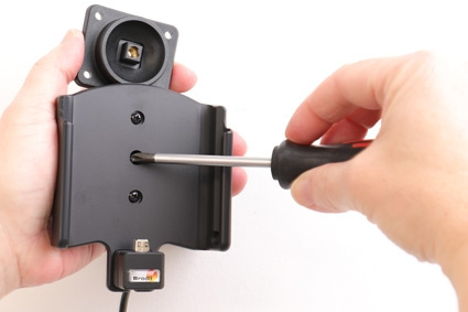 Brodit Aktivhalter mit USB-Kabel und Zigarettenanzünder-Adapter, Samsung Galaxy A7 2018 (SM-A750)