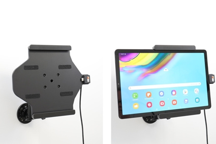 Brodit Aktivhalter mit USB-Kabel und Zigarettenanzünder-Adapter, Samsung Galaxy Tab S5e 10.5 SM-T720/SM-T725
