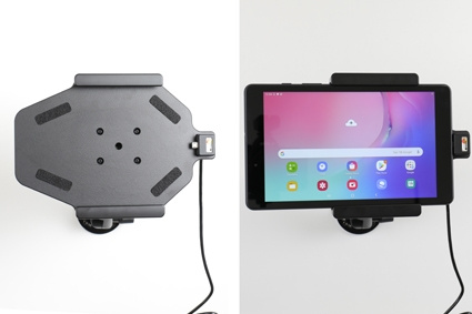 Brodit Aktivhalter mit USB-Kabel und Zigarettenanzünder-Adapter, Samsung Galaxy Tab A 8.0 (2019 SM-T290/SM-T295)