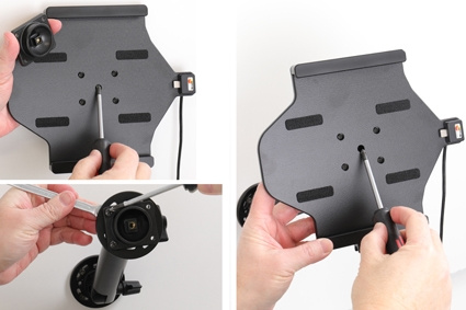 Brodit Aktivhalter mit USB-Kabel und Zigarettenanzünder-Adapter, Samsung Galaxy Tab S6 10.5 SM-T860/SM-T865