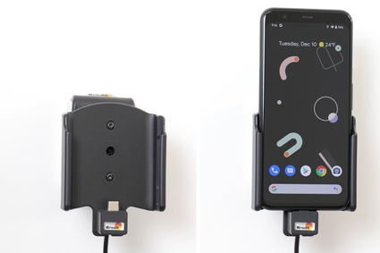 Brodit Aktivhalter mit USB-Kabel und Zigarettenanzünder-Adapter, Google Pixel 4