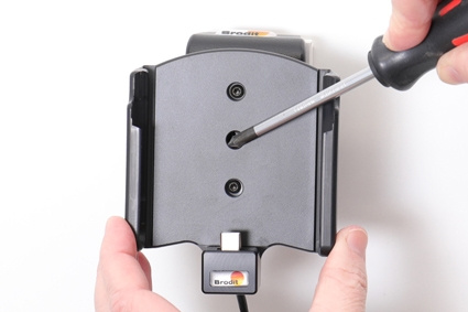 Brodit Aktivhalter mit USB-Kabel und Zigarettenanzünder-Adapter, Samsung Galaxy Xcover Pro SM-G715