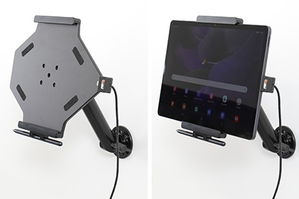 Brodit Aktivhalter mit USB-Kabel und Zigarettenanzünder-Adapter, Samsung Galaxy Tab S7 FE SM-T733