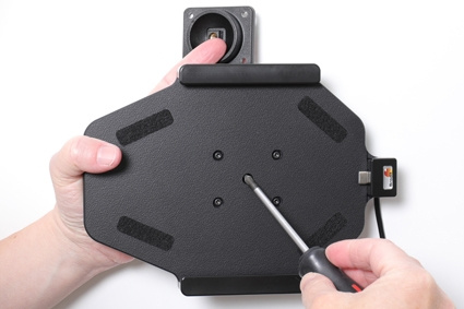 Brodit Aktivhalter mit USB-Kabel und Zigarettenanzünder-Adapter, Samsung Galaxy Tab A 8.4 (2020) SM-T307