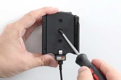Brodit Aktivhalter mit USB-Kabel und Zigarettenanzünder-Adapter, Apple iPhone 12 Mini