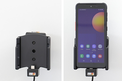 Brodit Aktivhalterung mit USB-Kabel und Zigarettenanzünder-Adapter, Samsung Galaxy Xcover 5