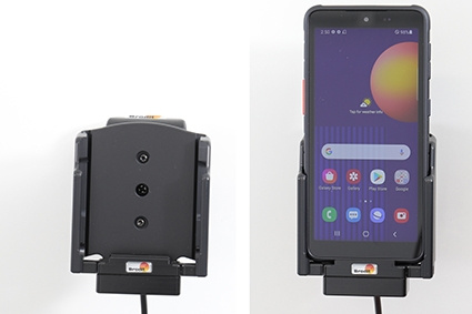 Brodit Aktivhalterung mit USB-Kabel und Zigarettenanzünder-Adapter, Samsung Galaxy Xcover 5