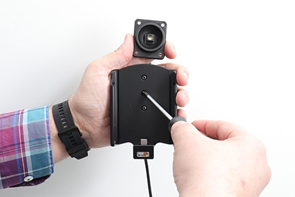 Brodit Aktivhalterung mit USB-Kabel und Zigarettenanzünder-Adapter, Samsung Galaxy S21+ 5G SM-G996B/SM-G996B/DS