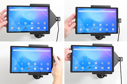 Brodit Aktivhalterung mit USB-Kabel und Zigarettenanzünder-Adapter, Lenovo Tab K10 TB-X6C6F