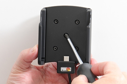 Brodit Aktivhalterung mit USB-Kabel und Zigarettenanzünder-Adapter, Samsung Galaxy Z Fold3 5G