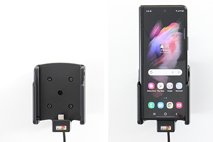 Brodit Aktivhalterung mit USB-Kabel und Zigarettenanzünder-Adapter, Samsung Galaxy Z Fold3 5G