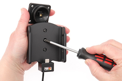 Brodit Aktivhalterung mit USB-Kabel und Zigarettenanzünder-Adapter, Samsung Galaxy S22 5G SM-S901B/SM-S901B/DS