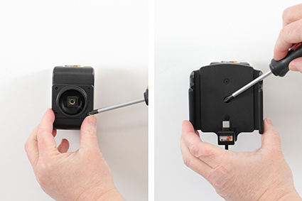 Brodit Aktivhalterung mit USB-Kabel und Zigarettenanzünder-Adapter, Samsung Galaxy S22 Ultra 5G (SM-S908B/SM-S908B/DS)