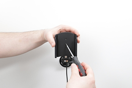 Brodit Aktivhalterung mit USB-Kabel und Zigarettenanzünder-Adapter, Samsung Galaxy S23+ SM-S916B/DS