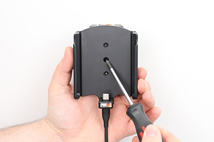 Brodit Aktivhalterung mit USB-Kabel und Zigarettenanzünder-Adapter, Apple iPhone 15 Plus
