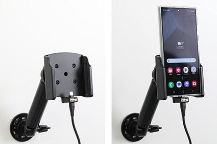 Brodit Mobilhülle mit Aktivhalterung und Autoladegerät, Samsung Galaxy S24 Ultra SM-S928B/DS