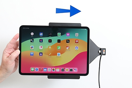 Brodit Aktivhalterung mit USB-Kabel und Zigarettenanzünder-Adapter, Apple iPad Pro 11 2024 (A2836, A2837, A3006)