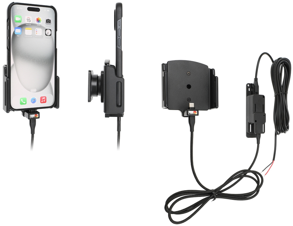 Brodit Aktivhalterung für feste Installation, Apple iPhone 15 Plus/15 Pro Max/16 Plus/16 Pro Max