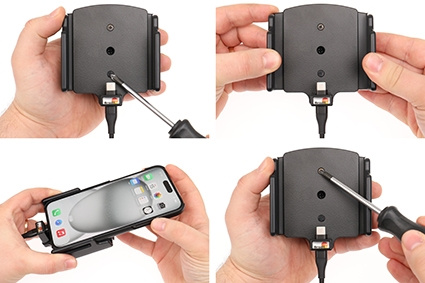 Brodit Aktivhalterung für feste Installation, Apple iPhone 15 Plus/15 Pro Max/16 Plus/16 Pro Max