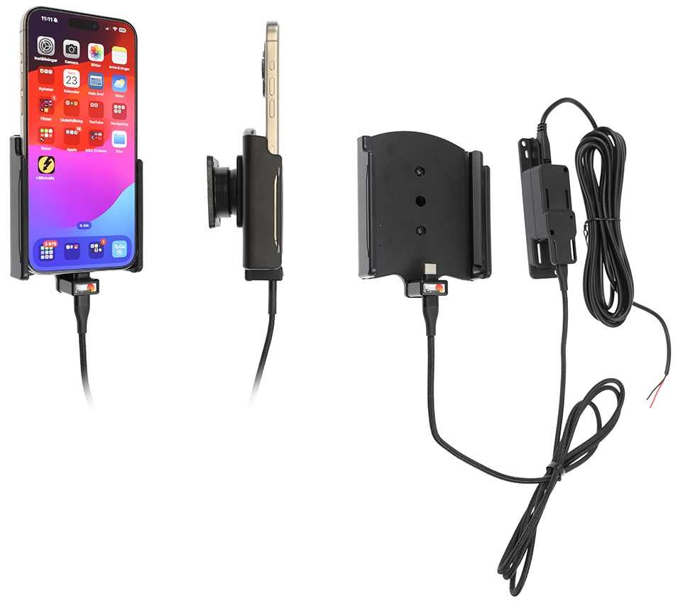 Brodit Aktivhalterung für feste Installation, Apple iPhone 15 Pro Max