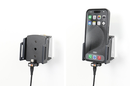 Brodit Aktivhalterung für feste Installation, Apple iPhone 15/15 Pro/16/16 Pro/16e