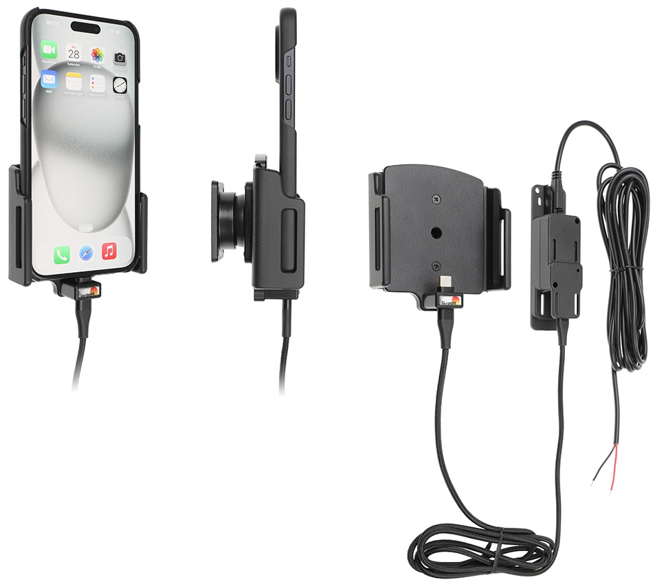 Brodit Aktivhalterung für feste Installation, Apple iPhone 15 Plus/15 Pro Max/16 Plus/16 Pro Max